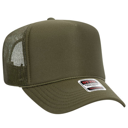 Custom Embroidered Trucker Hat with Mesh Back - Includes one 4in W x 2.25in H Embroidery