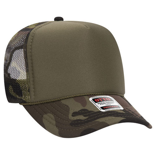 Custom Embroidered Trucker Hat with Mesh Back - Includes one 4in W x 2.25in H Embroidery