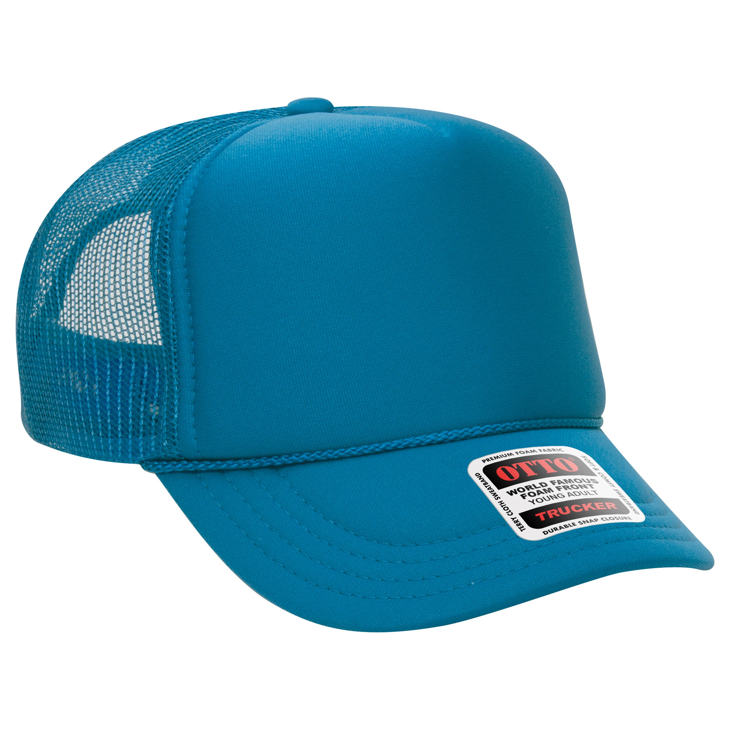 Custom Embroidered or DTF Printed - OTTO CAP® 5 Panel High Crown Mesh Back Trucker Hat