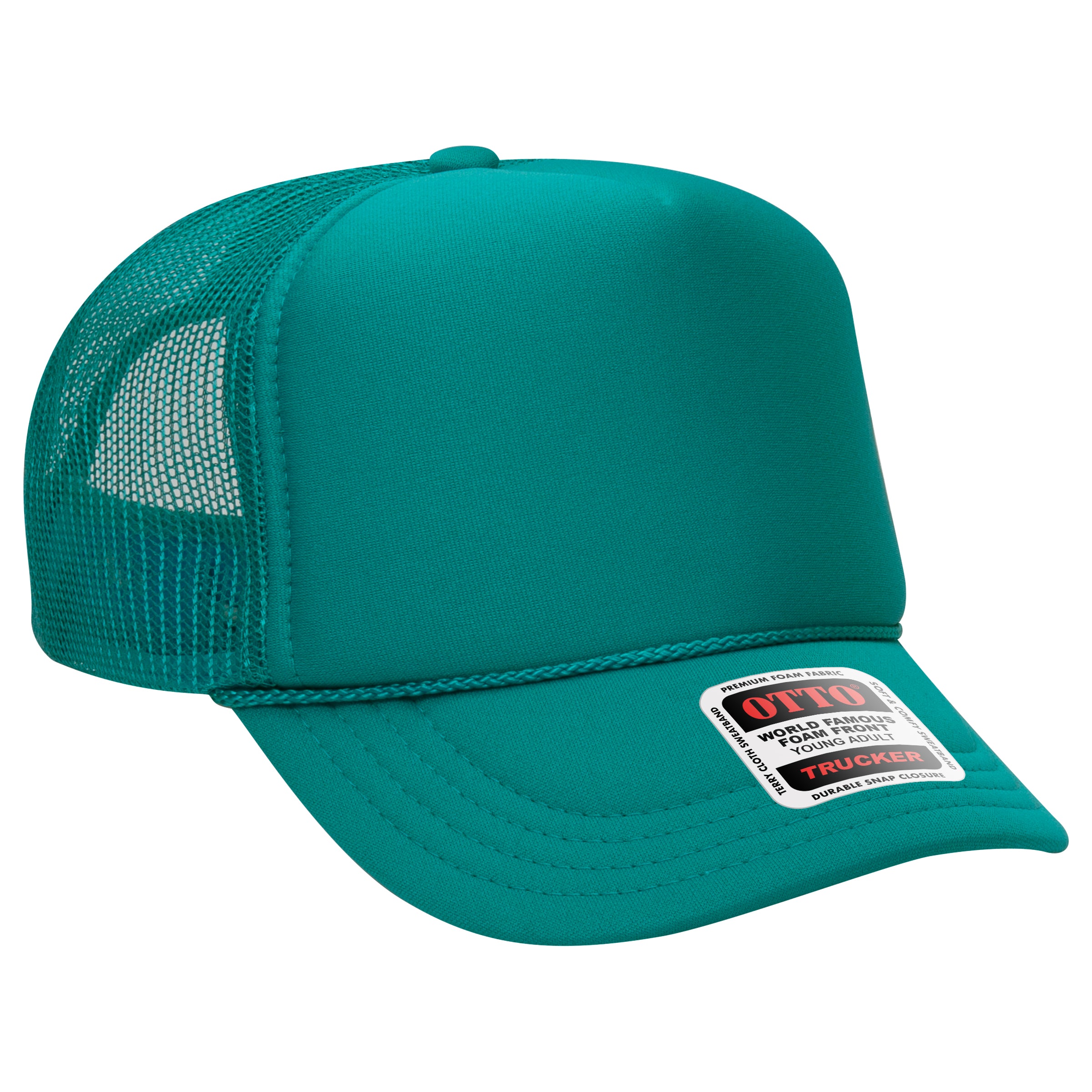Custom Embroidered or DTF Printed - OTTO CAP® 5 Panel High Crown Mesh Back Trucker Hat