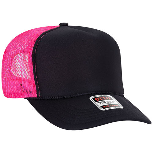 Custom Embroidered Trucker Hat with Mesh Back - Includes one 4in W x 2.25in H Embroidery
