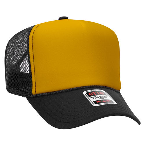 Custom Embroidered Trucker Hat with Mesh Back - Includes one 4in W x 2.25in H Embroidery