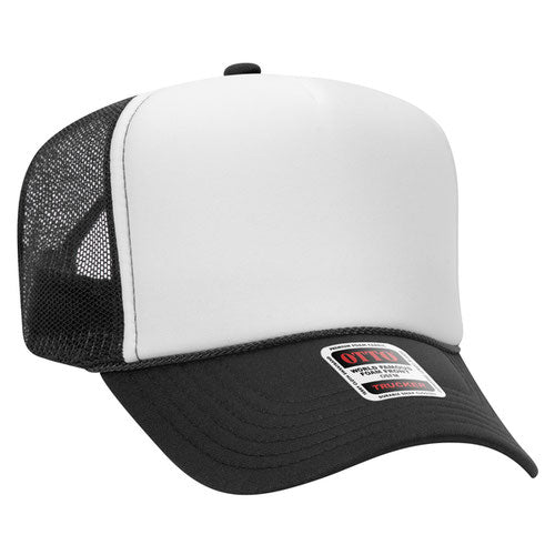 Custom Embroidered Trucker Hat with Mesh Back - Includes one 4in W x 2.25in H Embroidery