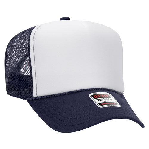 Custom Embroidered Trucker Hat with Mesh Back - Includes one 4in W x 2.25in H Embroidery