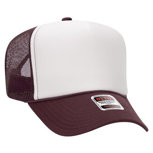 Custom Embroidered Trucker Hat with Mesh Back - Includes one 4in W x 2.25in H Embroidery