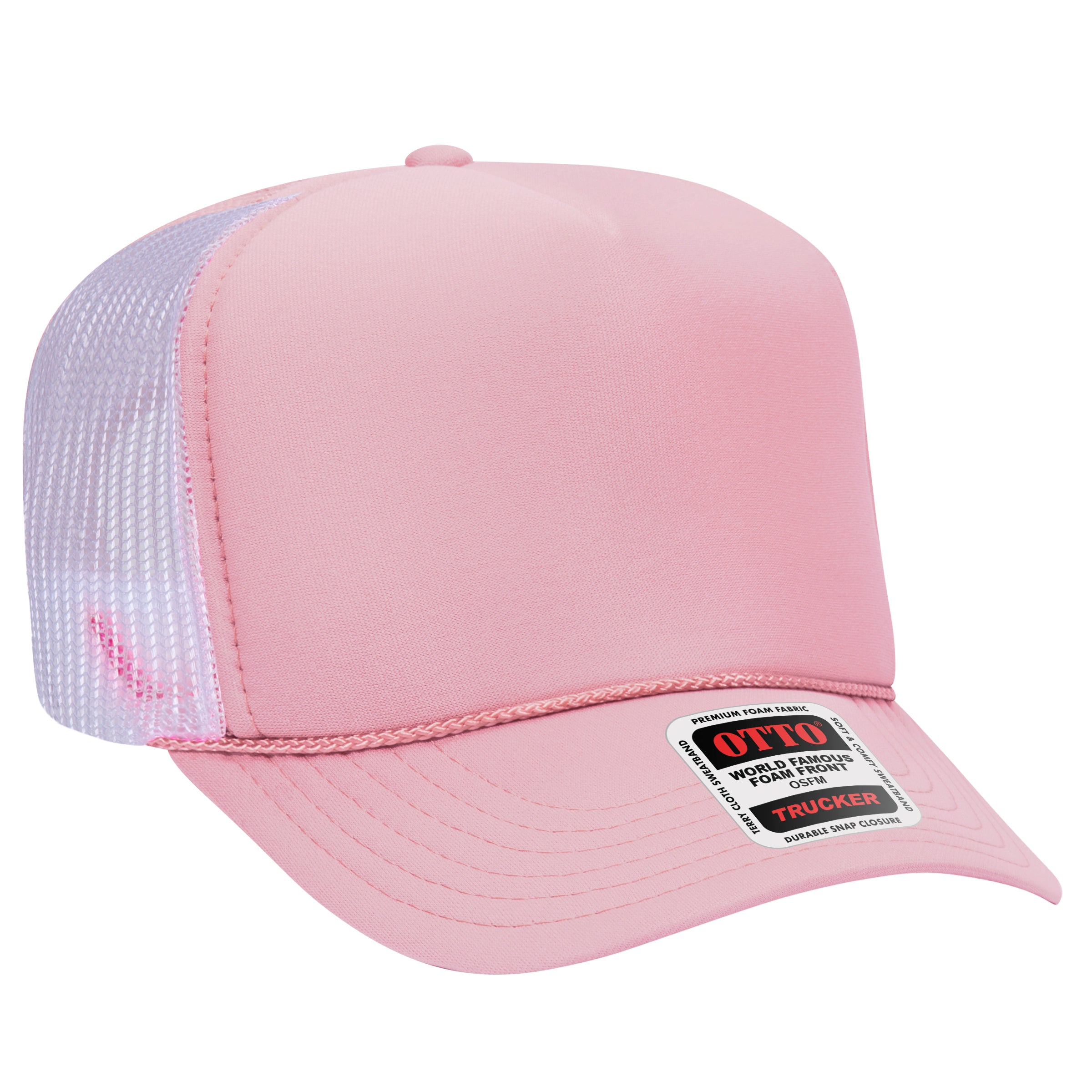 Custom Embroidered or DTF Printed - OTTO CAP® 5 Panel High Crown Mesh Back Trucker Hat