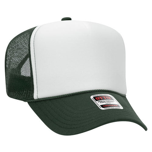 Custom Embroidered Trucker Hat with Mesh Back - Includes one 4in W x 2.25in H Embroidery
