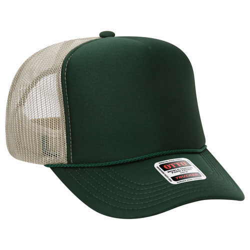 Custom Embroidered Trucker Hat with Mesh Back - Includes one 4in W x 2.25in H Embroidery