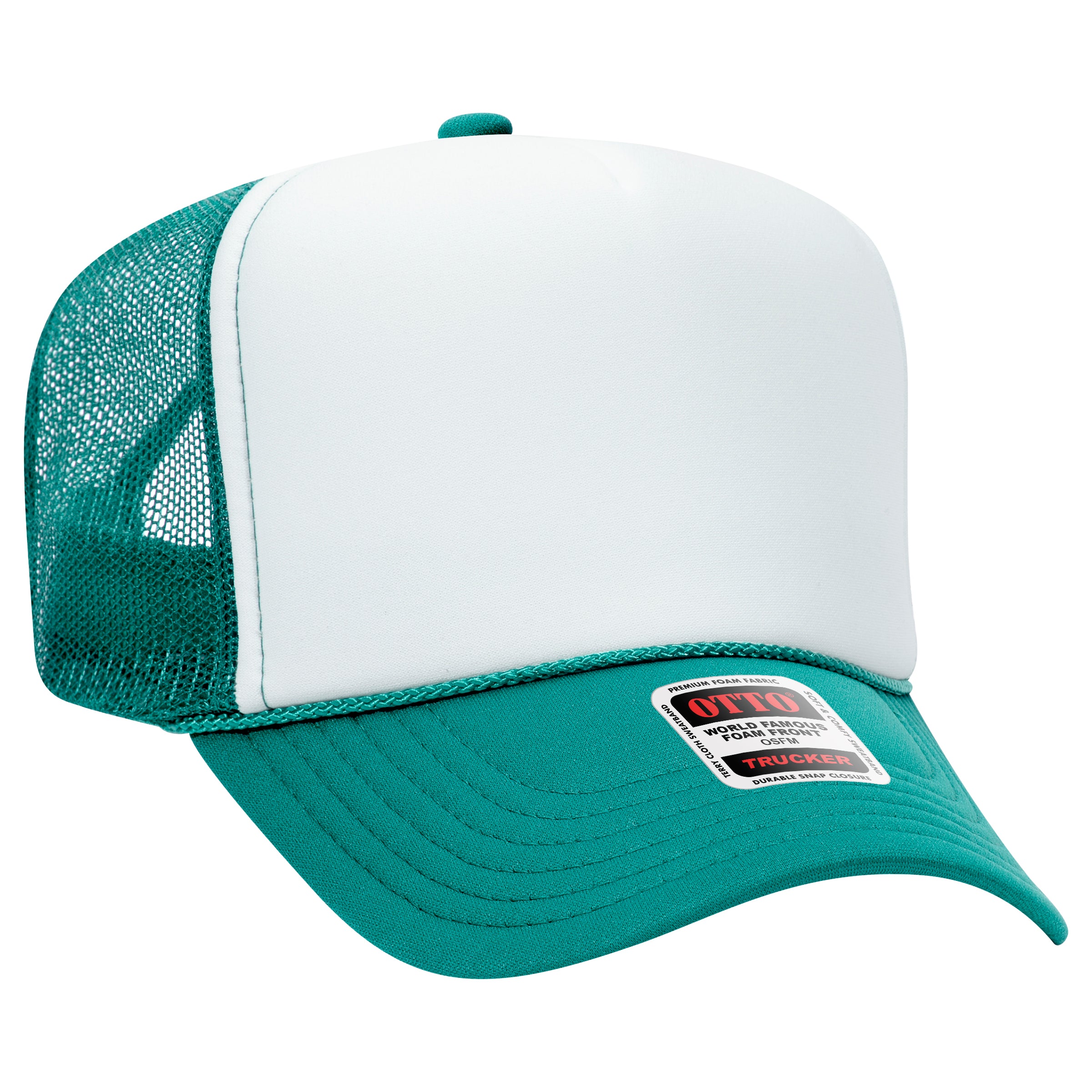 Custom Embroidered or DTF Printed - OTTO CAP® 5 Panel High Crown Mesh Back Trucker Hat