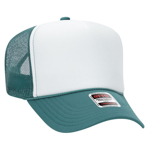 Custom Embroidered Trucker Hat with Mesh Back - Includes one 4in W x 2.25in H Embroidery