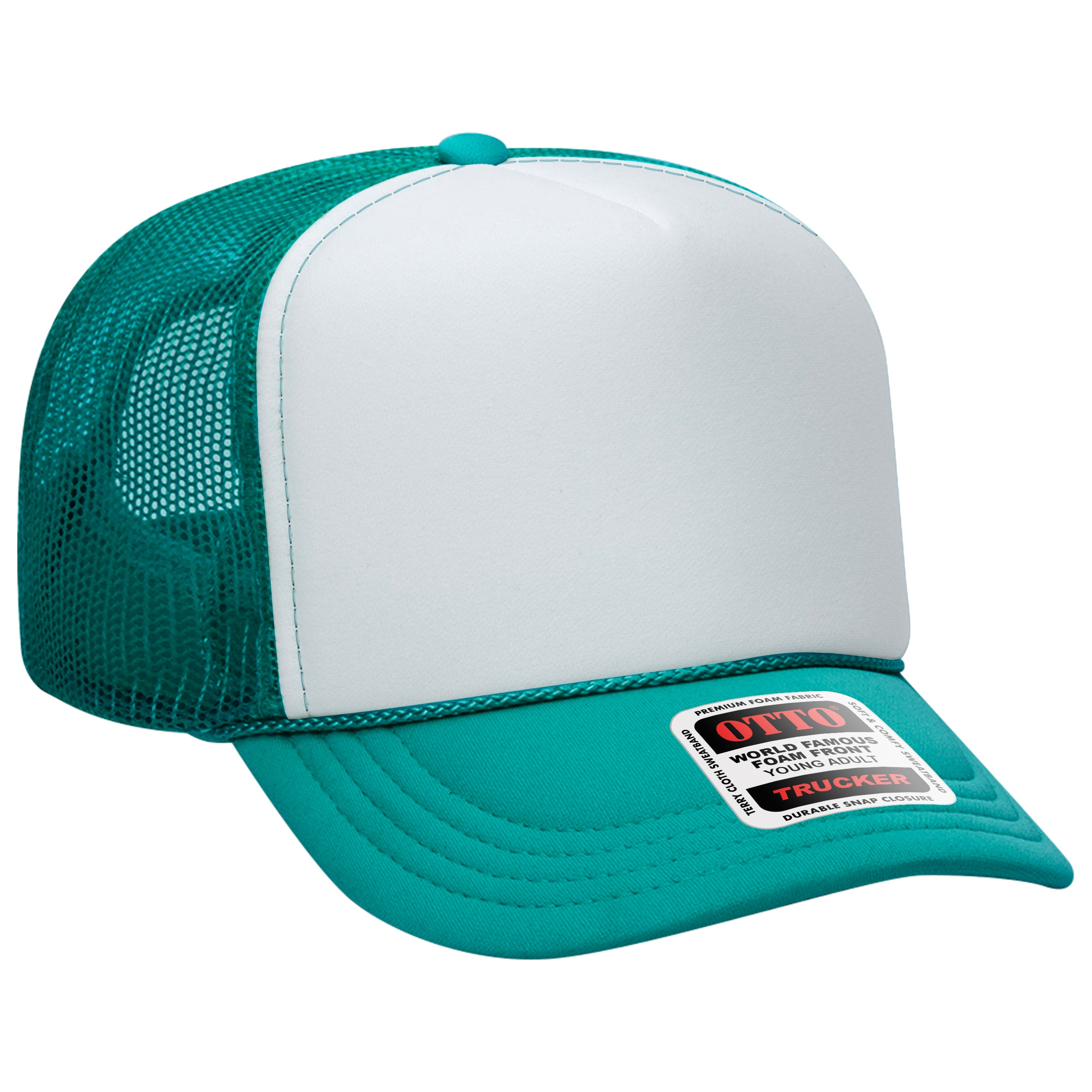 Custom Embroidered or DTF Printed - OTTO CAP® 5 Panel High Crown Mesh Back Trucker Hat