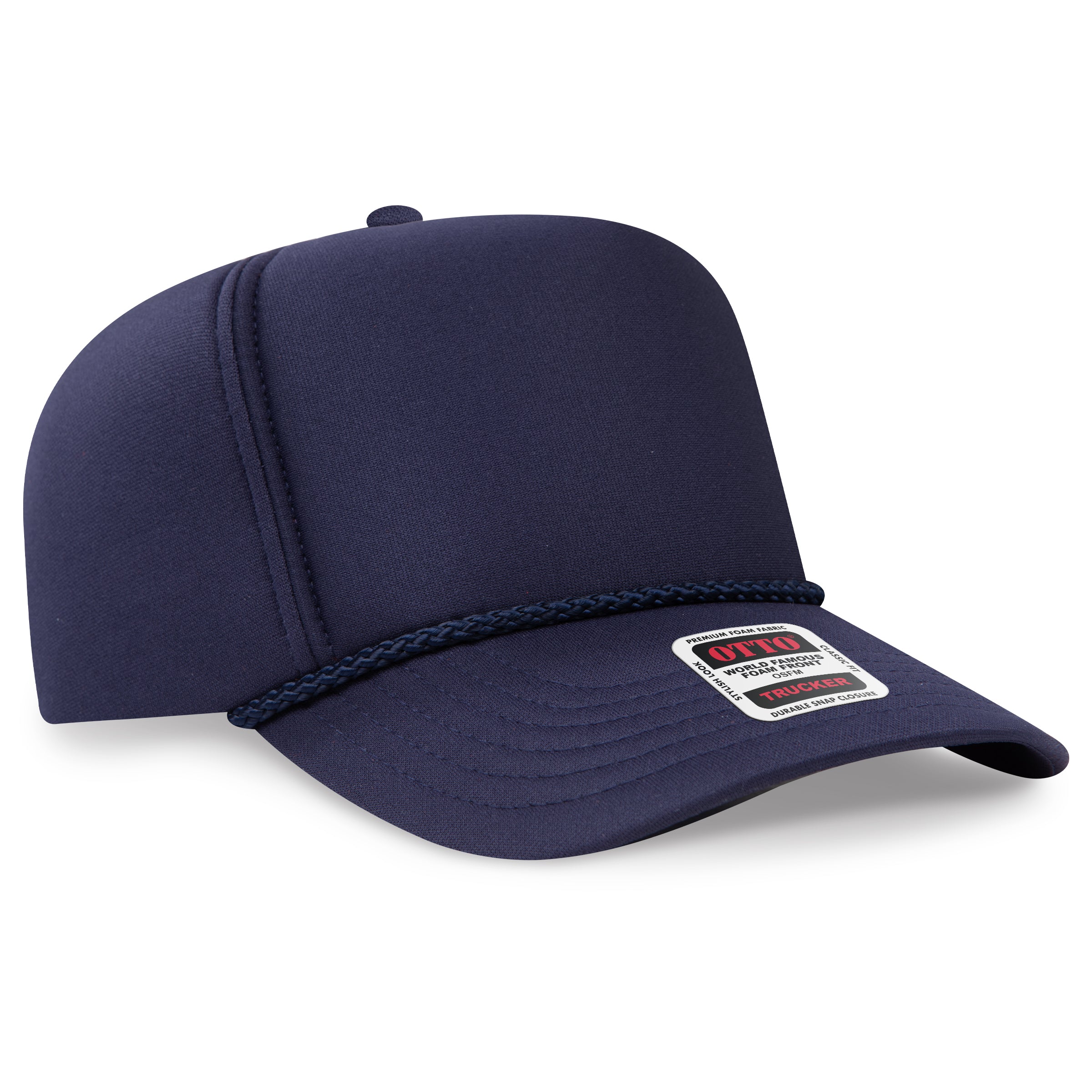 Custom Embroidered or DTF Printed - OTTO CAP® 5 Panel High Crown Full Foam Cap