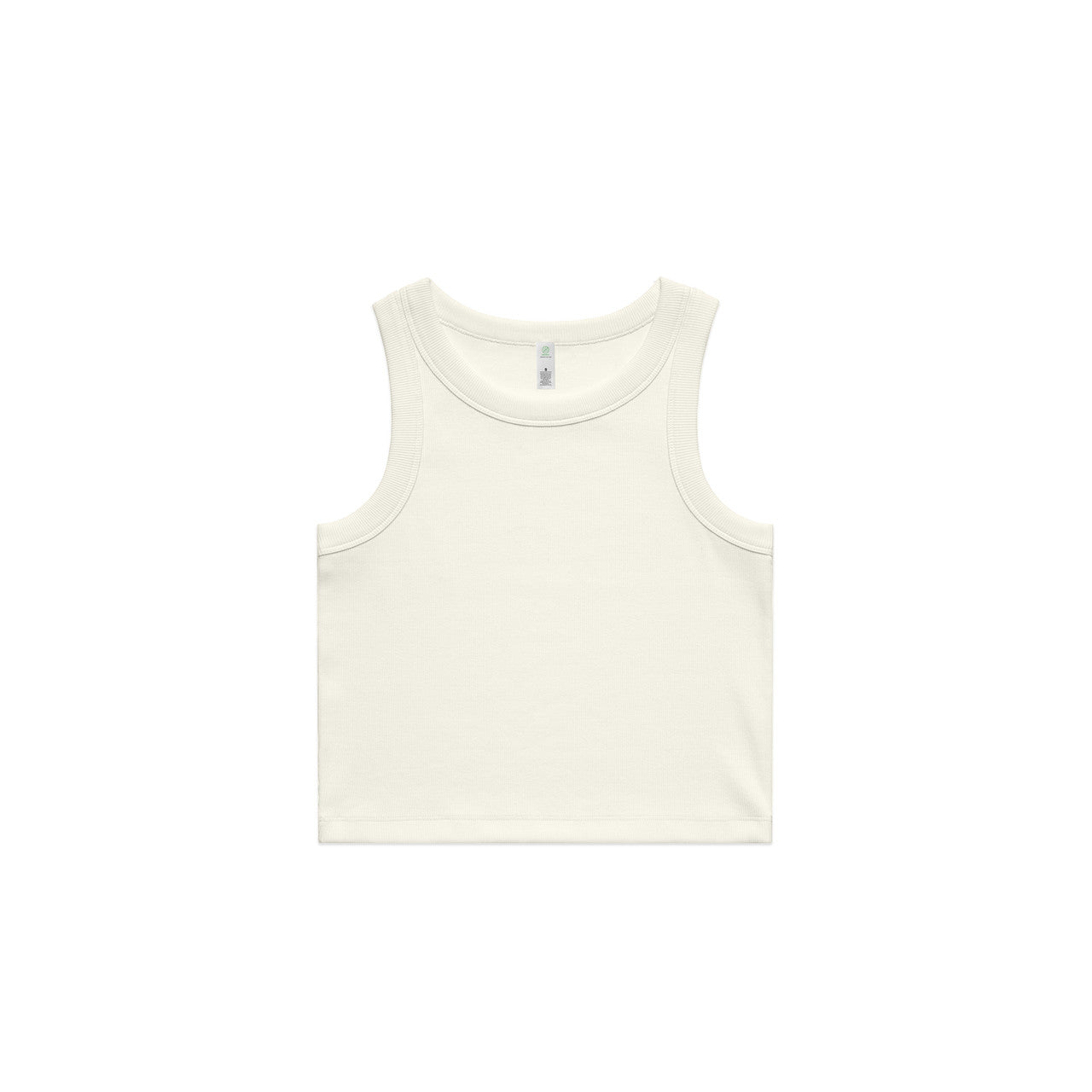 Custom Embroidered or DTF Printed - Wo's Organic Rib Crop Tank | 4064G