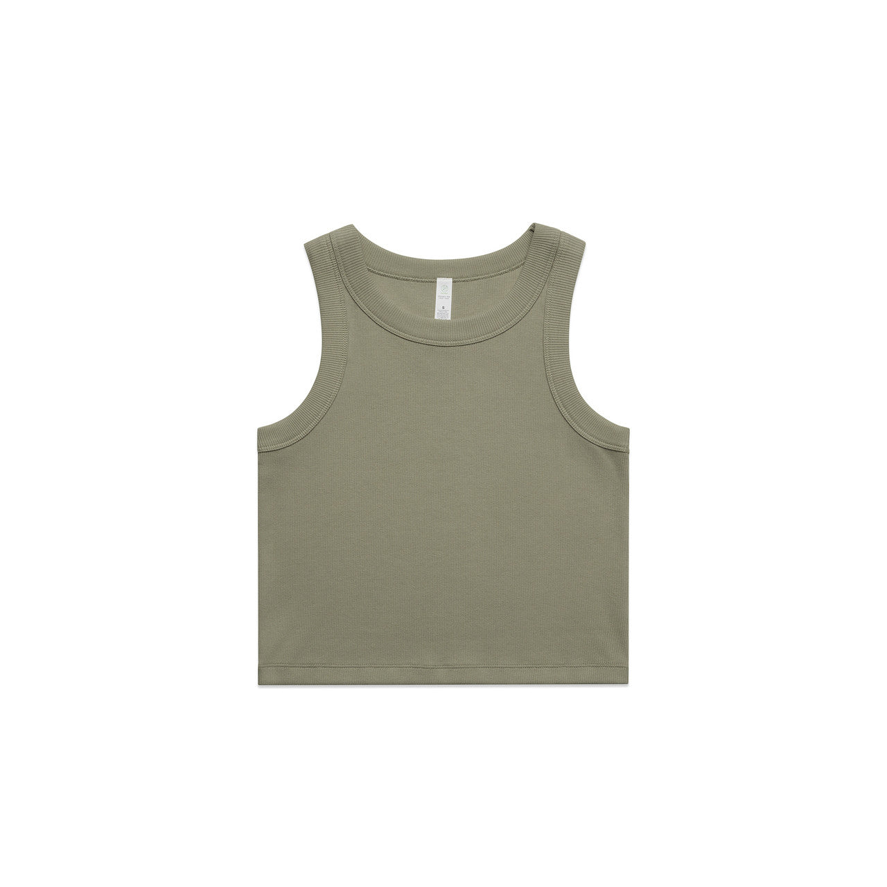 Custom Embroidered or DTF Printed - Wo's Organic Rib Crop Tank | 4064G