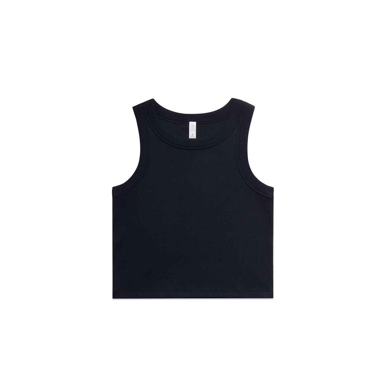 Custom Embroidered or DTF Printed - Wo's Organic Rib Crop Tank | 4064G