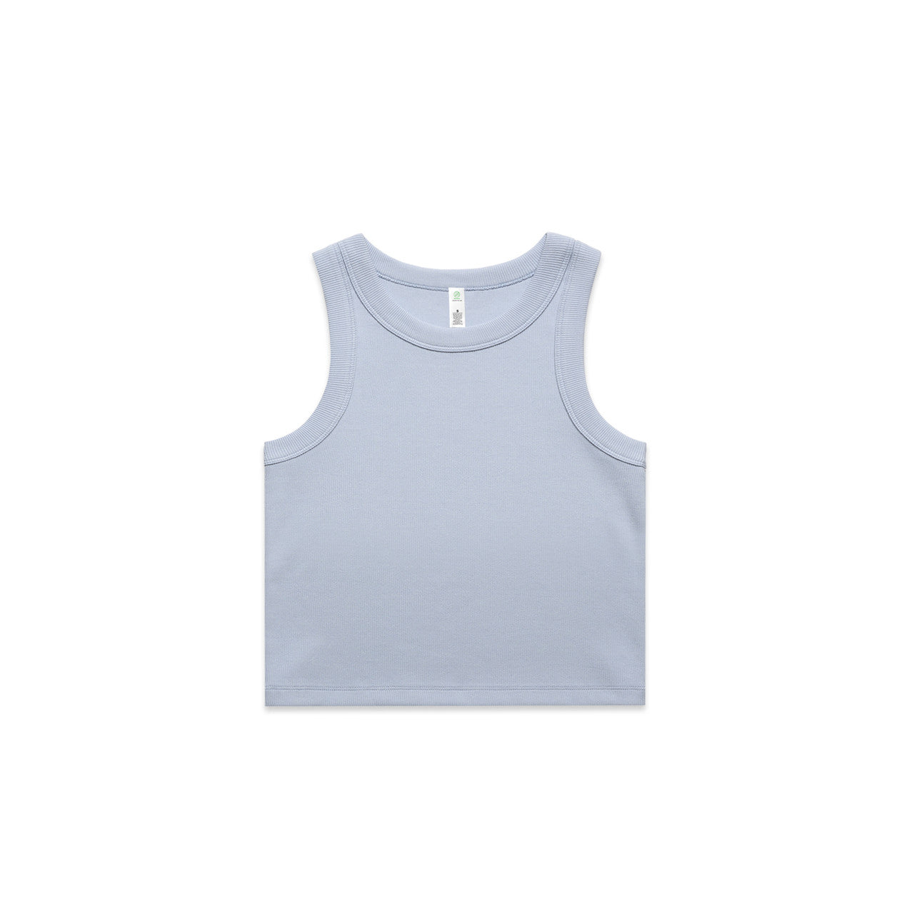 Custom Embroidered or DTF Printed - Wo's Organic Rib Crop Tank | 4064G