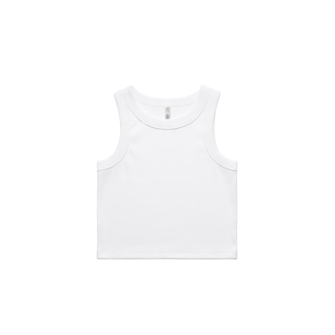Custom Embroidered or DTF Printed - Wo's Organic Rib Crop Tank | 4064G