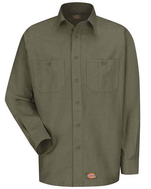 Custom Embroidered - Dickies - Men's Long Sleeve Work Shirt - WS10