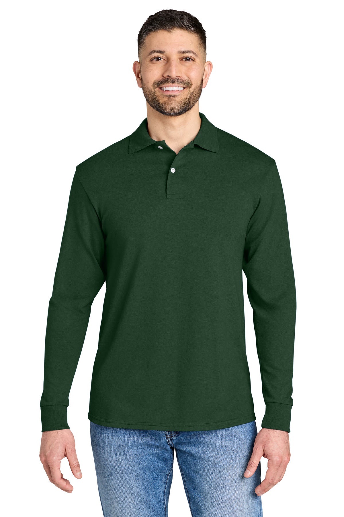 Custom Embroidery or DTF Print - Jerzees ® Dri-Power ® Long Sleeve Sport Shirt 437LS