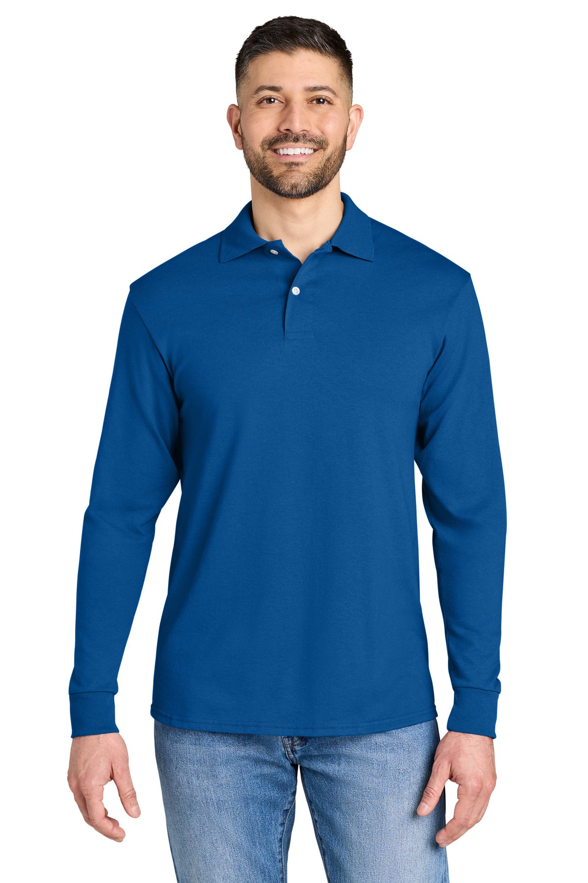 Custom Embroidery or DTF Print - Jerzees ® Dri-Power ® Long Sleeve Sport Shirt 437LS