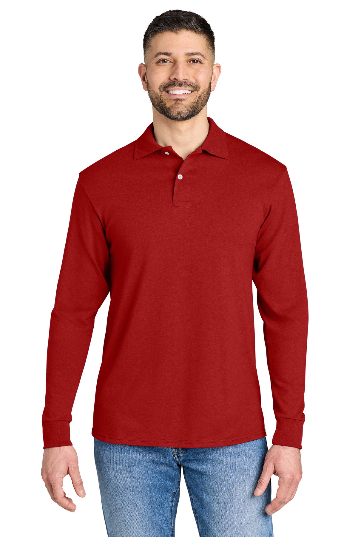 Custom Embroidery or DTF Print - Jerzees ® Dri-Power ® Long Sleeve Sport Shirt 437LS