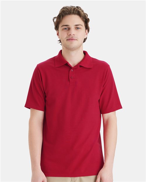 Custom Embroidered - Hanes - Men's Piqué Polo - 055P