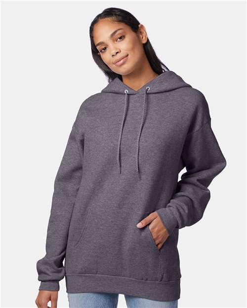 Custom Embroidered - Hanes - Unisex EcoSmart® Hooded Sweatshirt - Charcoal Heather - P170