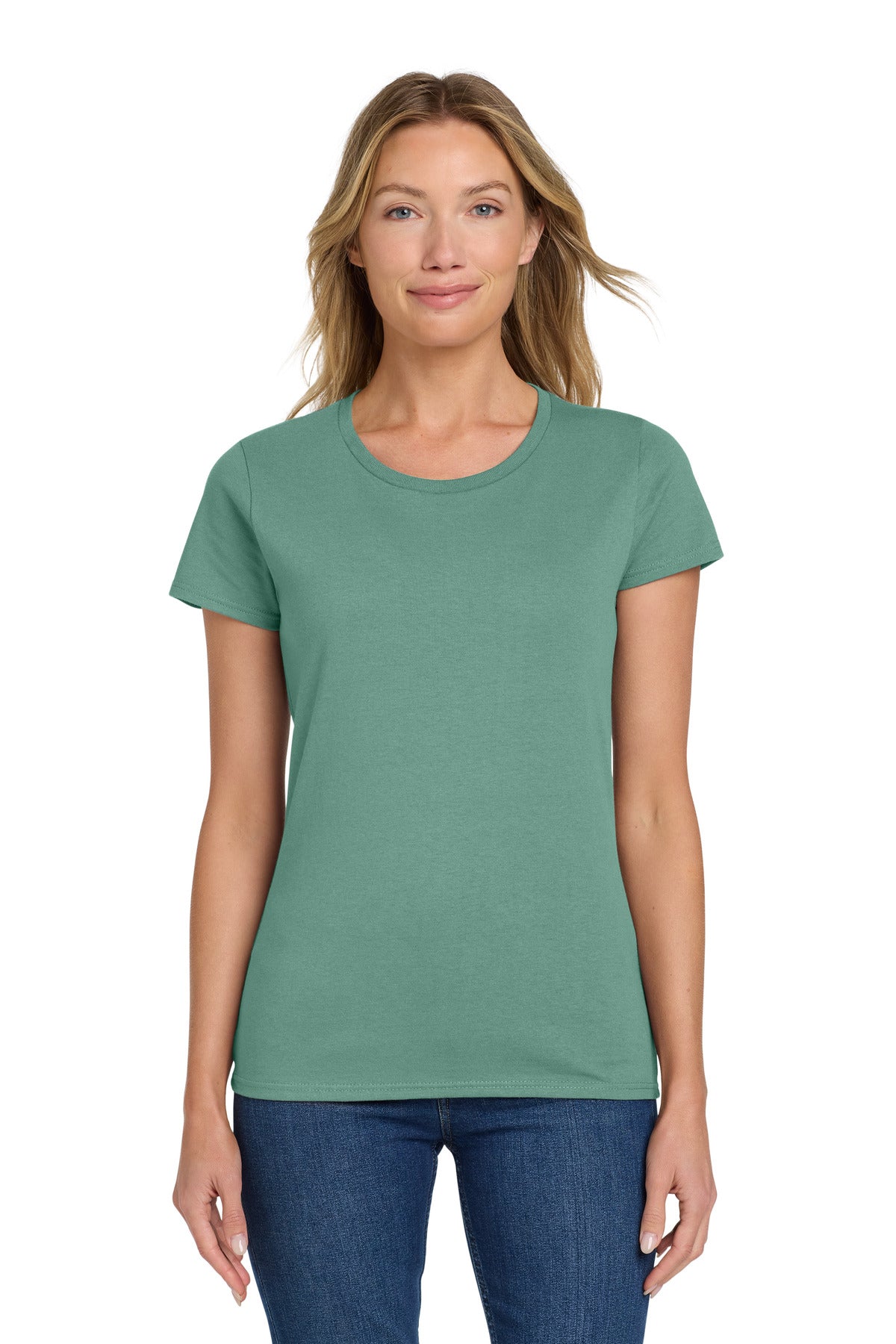 Custom Embroidered or DTF Printed - Gildan ® Women's Heavy Cotton™ 100% Cotton T-Shirt. 5000L