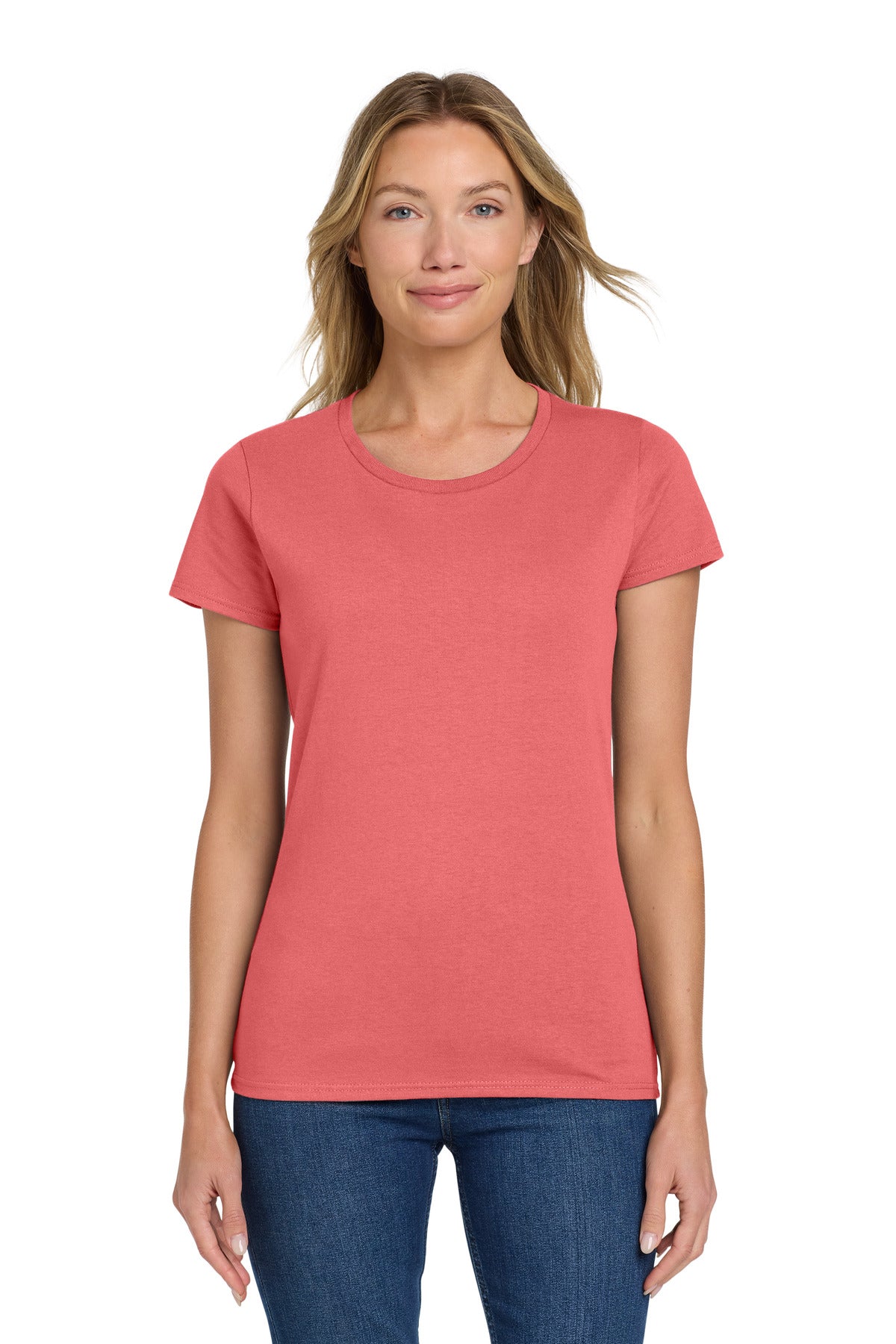 Custom Embroidered or DTF Printed - Gildan ® Women's Heavy Cotton™ 100% Cotton T-Shirt. 5000L