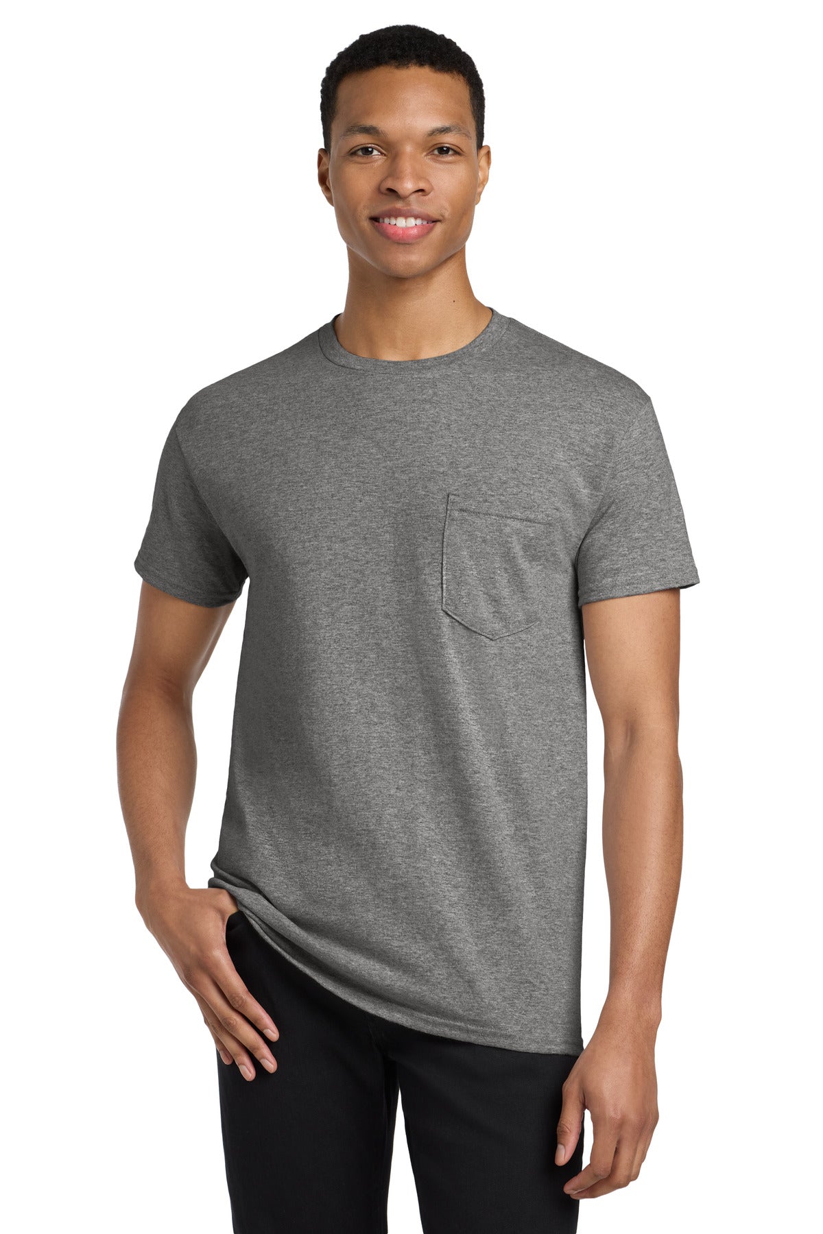 Custom Embroidered or DTF Printed - Gildan ® Heavy Cotton ™ 100% Cotton Pocket T-Shirt. 5300