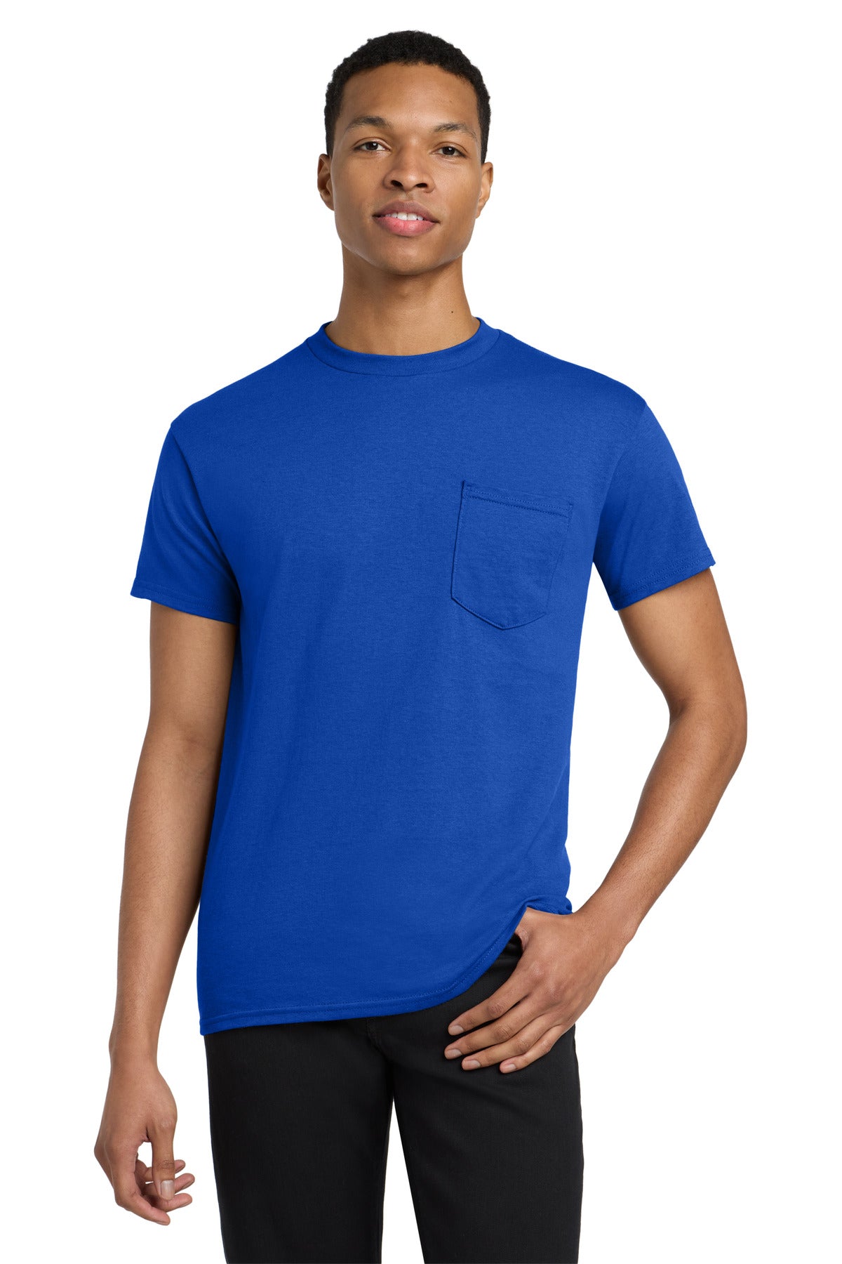 Custom Embroidered or DTF Printed - Gildan ® Heavy Cotton ™ 100% Cotton Pocket T-Shirt. 5300