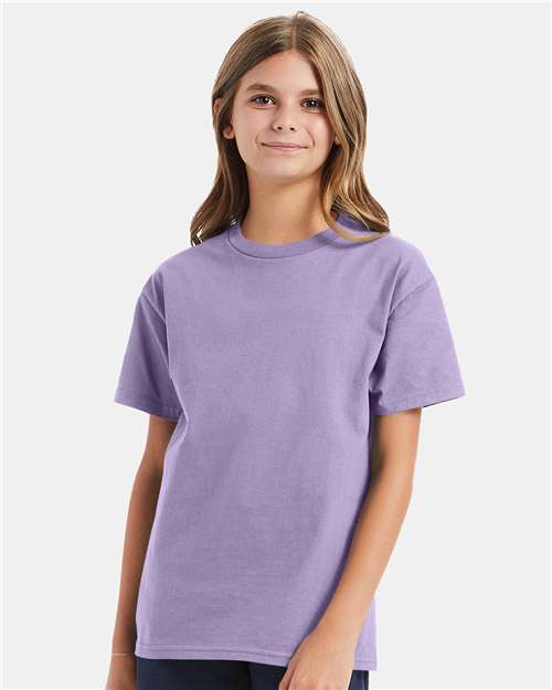 Custom Embroidered - Hanes - Youth Authentic T-Shirt - Lavender - 5450