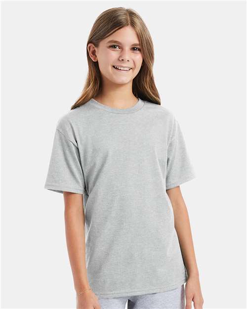 Custom Embroidered - Hanes - Youth Perfect-T T-Shirt - 498Y