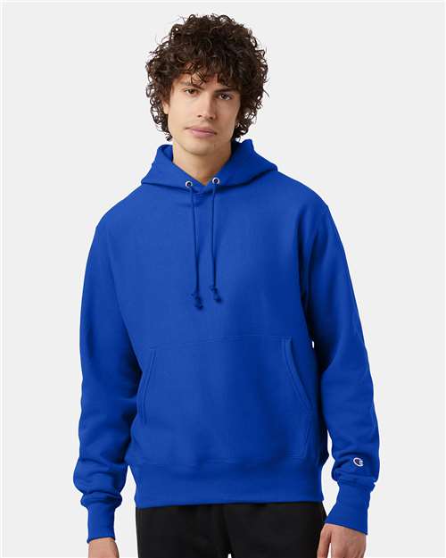 Custom Embroidered - Champion - Unisex Reverse Weave® Hooded Sweatshirt - Athletic Royal - S101