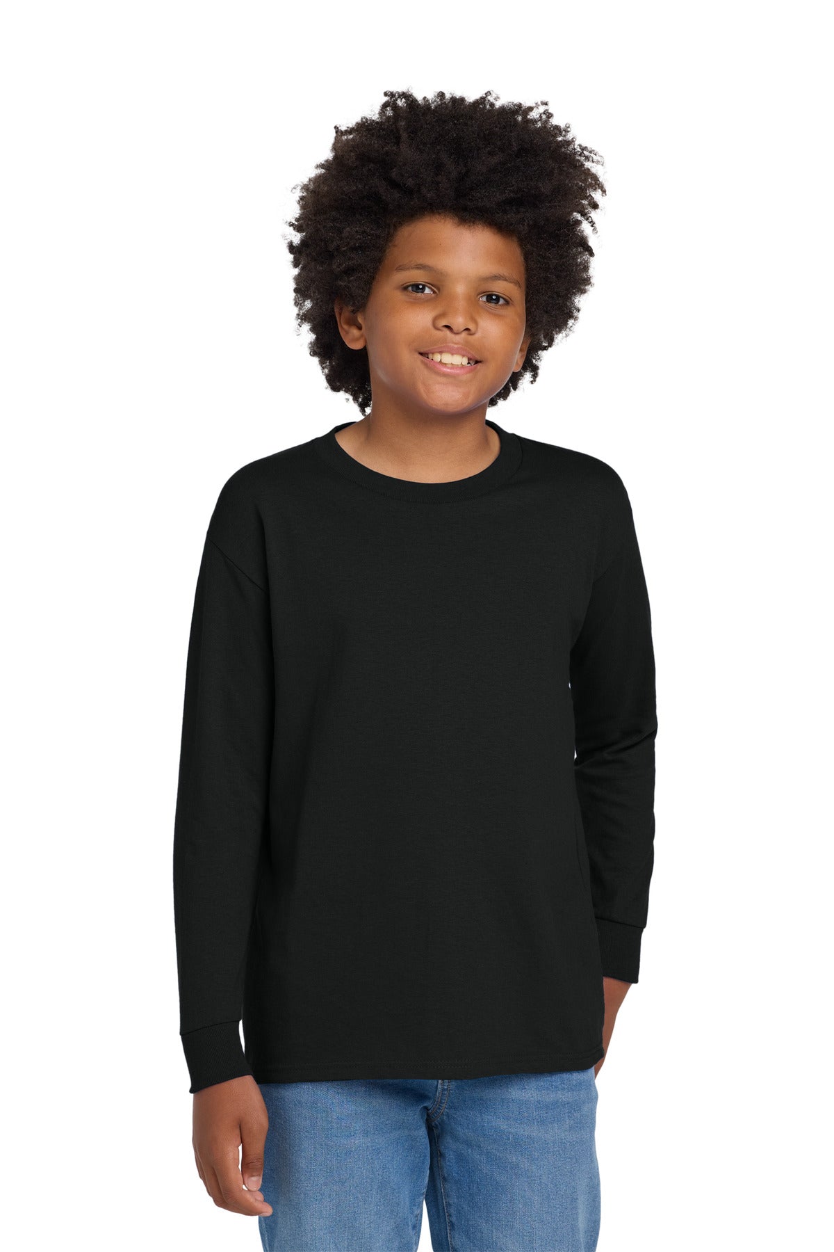 Custom Embroidered or DTF Printed - Gildan ® Youth Heavy Cotton ™ 100% Cotton Long Sleeve T-Shirt. 5400B