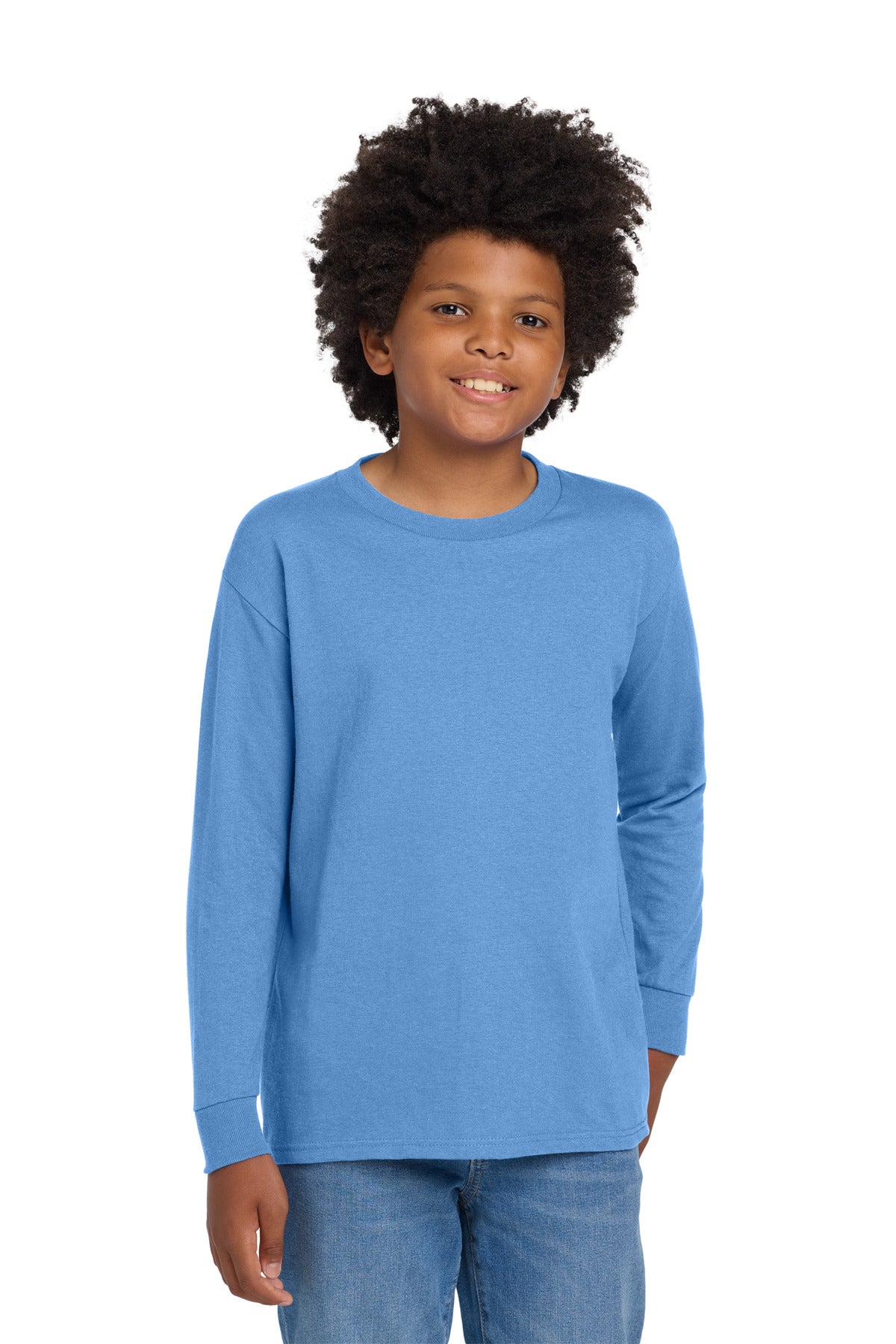 Custom Embroidered or DTF Printed - Gildan ® Youth Heavy Cotton ™ 100% Cotton Long Sleeve T-Shirt. 5400B