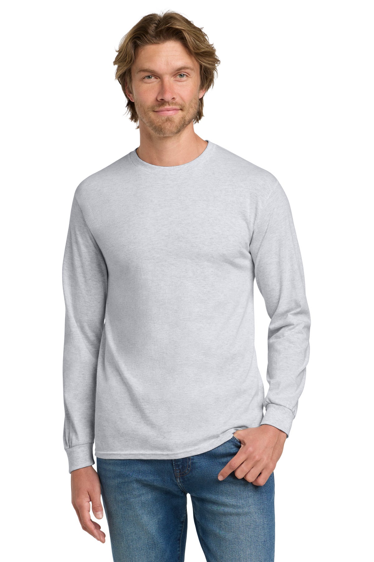 Custom Embroidered or DTF Printed - Gildan ® - Heavy Cotton ™ 100% Cotton Long Sleeve T-Shirt. 5400