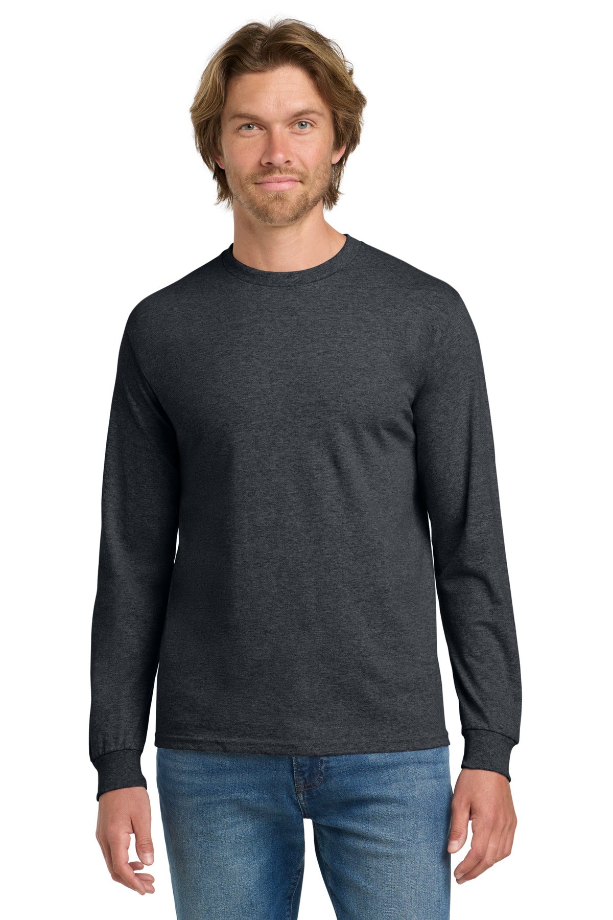 Custom Embroidered or DTF Printed - Gildan ® - Heavy Cotton ™ 100% Cotton Long Sleeve T-Shirt. 5400