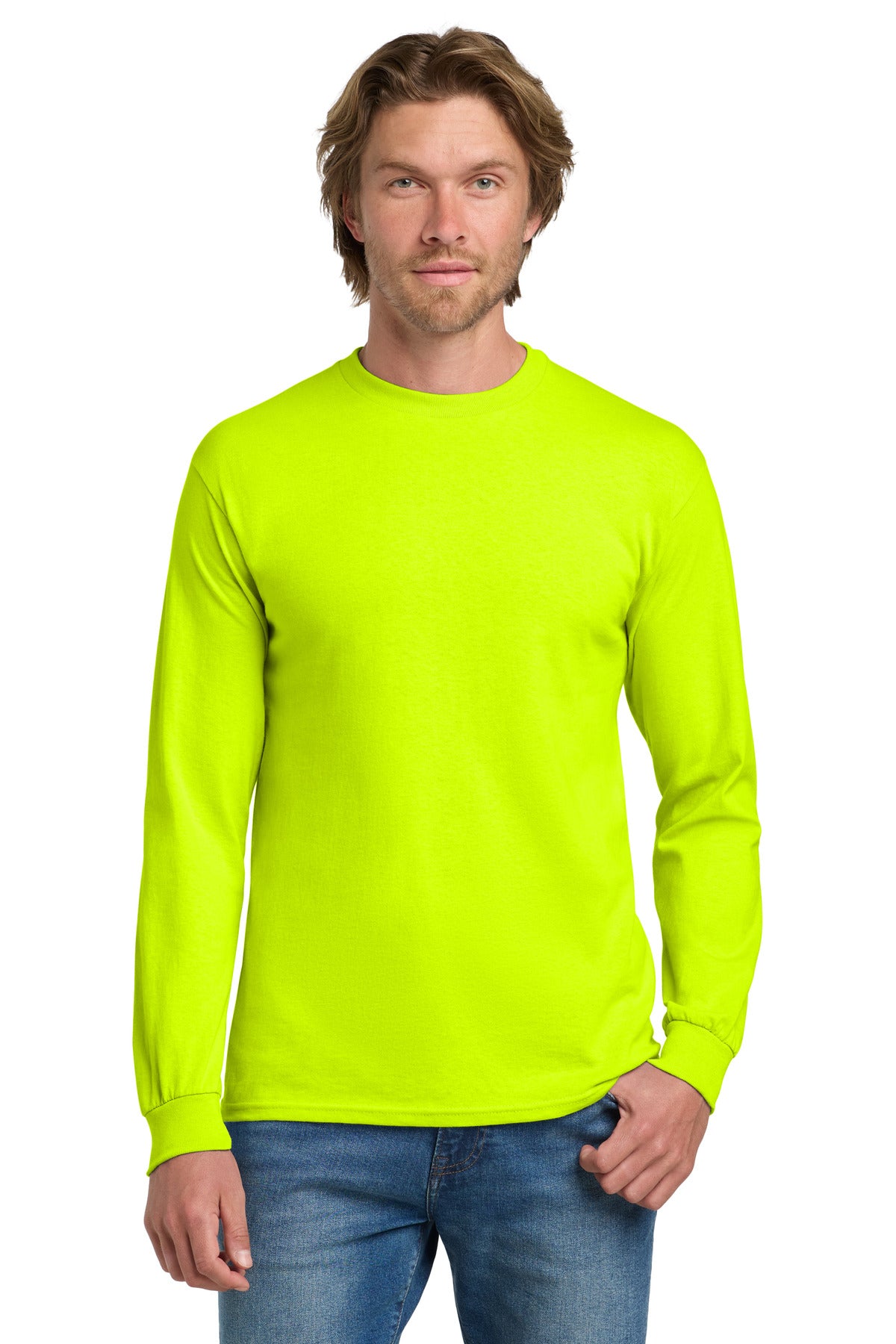 Custom Embroidered or DTF Printed - Gildan ® - Heavy Cotton ™ 100% Cotton Long Sleeve T-Shirt. 5400
