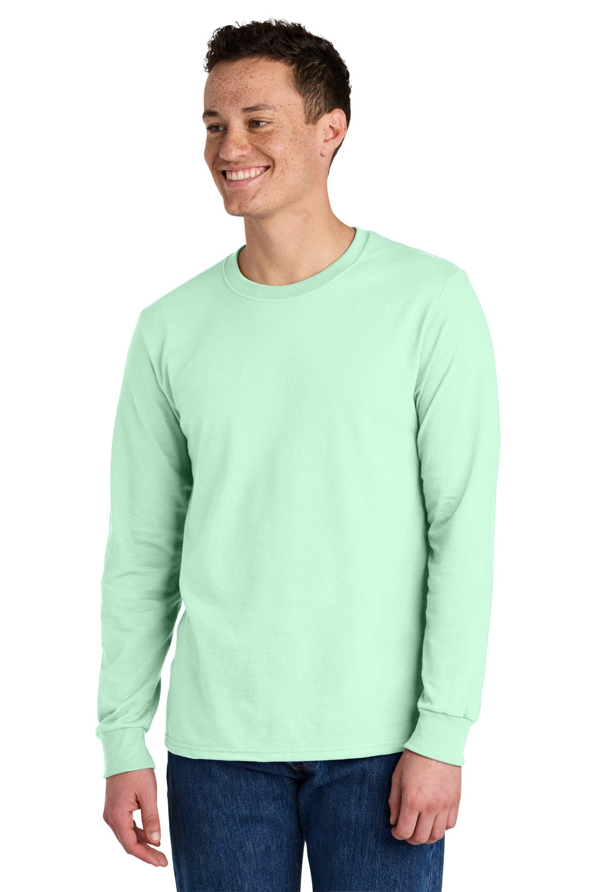 Custom Embroidered or DTF Printed - Jerzees® Premium Blend Ring Spun Long Sleeve T-Shirt 560LS