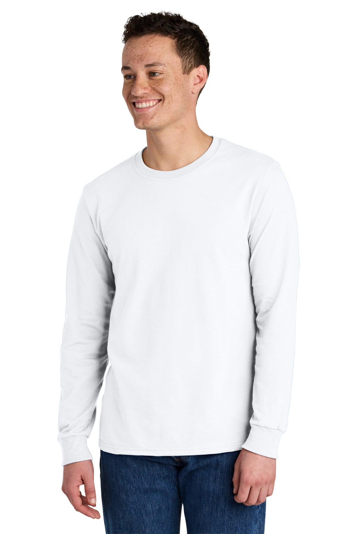 Custom Embroidered or DTF Printed - Jerzees® Premium Blend Ring Spun Long Sleeve T-Shirt 560LS