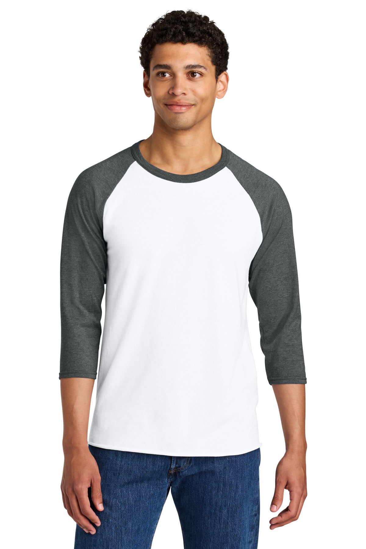 Custom Embroidery or DTF Print - Jerzees ® Unisex Premium Blend Combed Ring Spun 3/4-Sleeve Raglan 560R