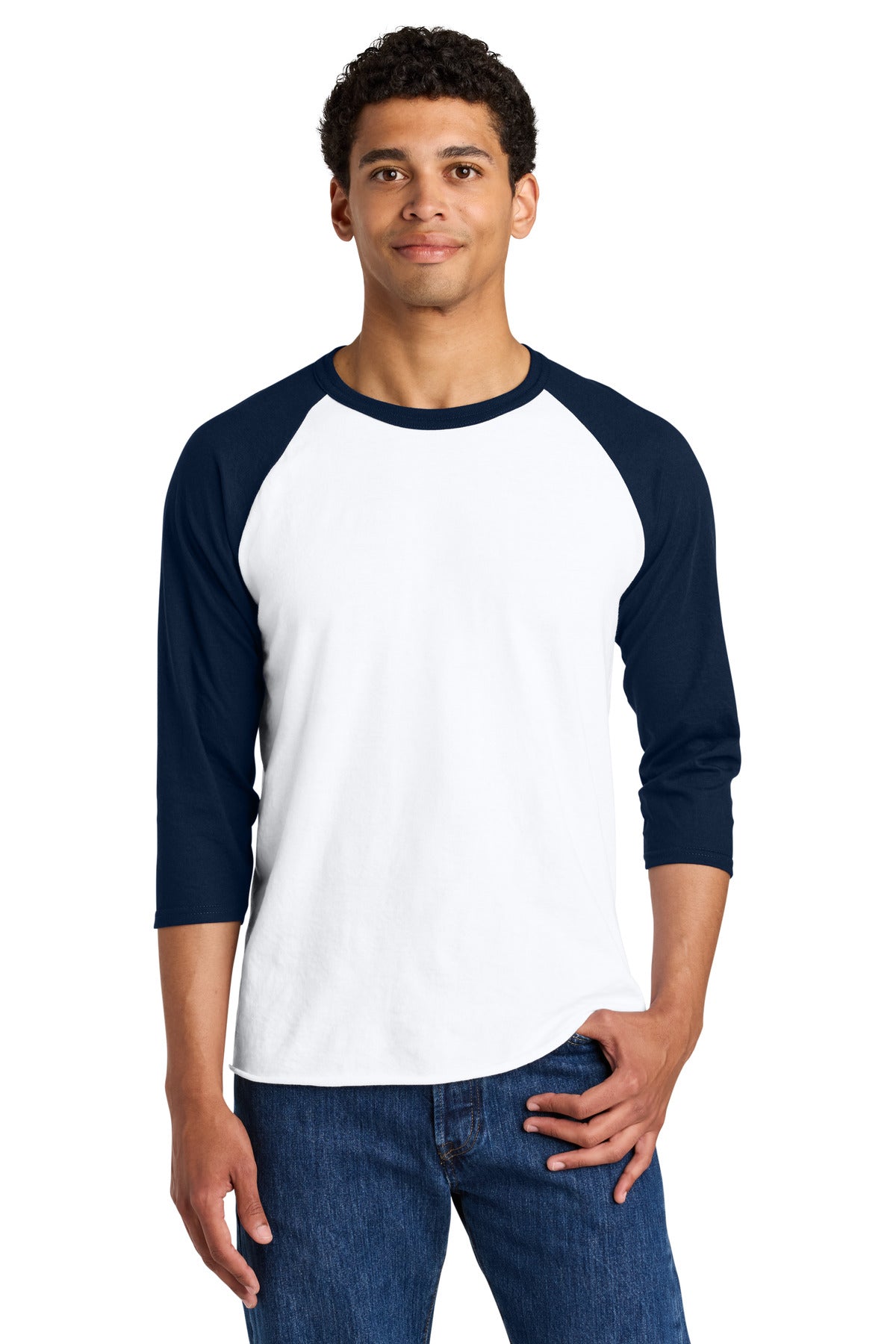 Custom Embroidered or DTF Printed - Jerzees® Unisex Premium Blend Combed Ring Spun 3/4-Sleeve Raglan 560R