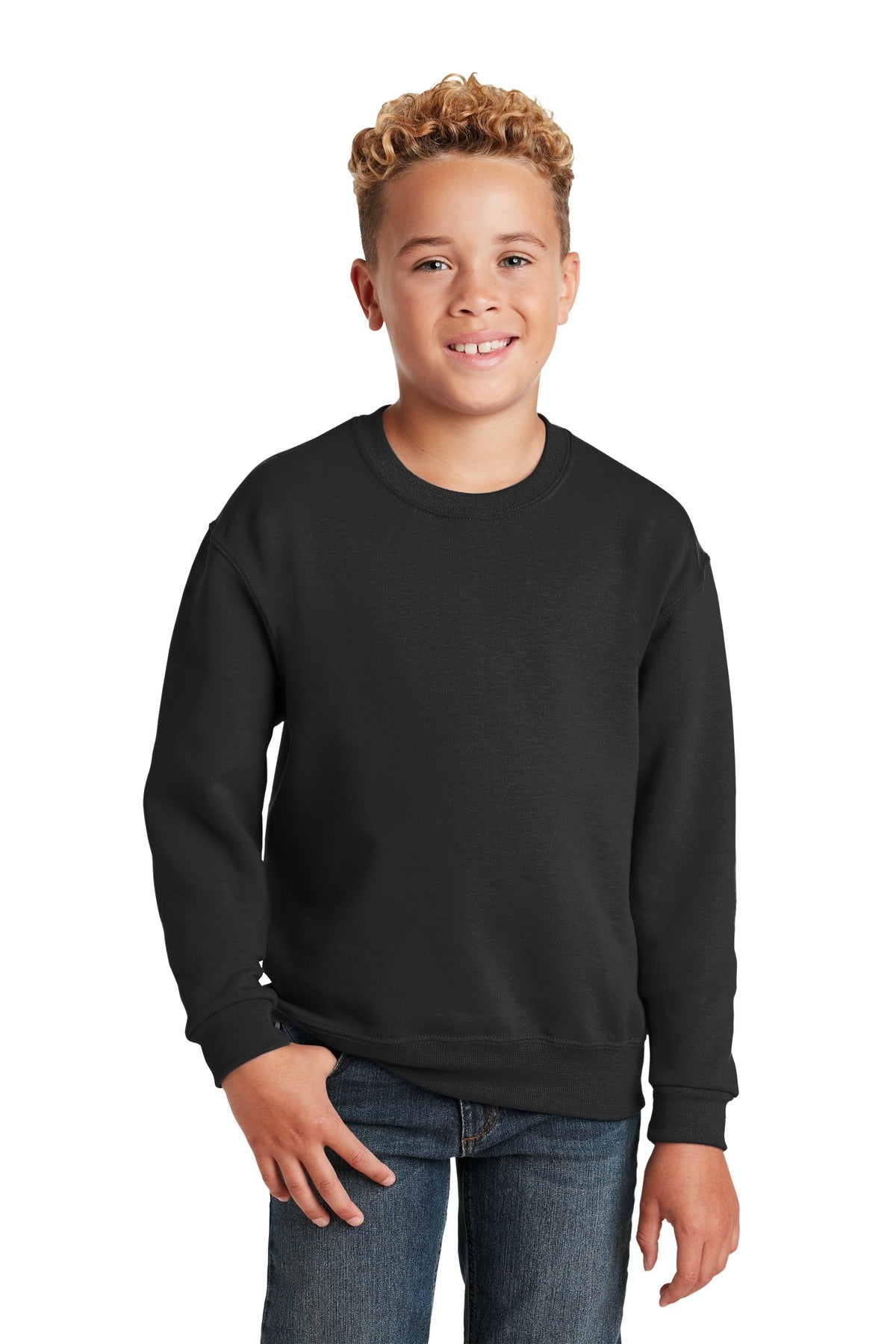 Custom Embroidery or DTF Print - Jerzees ® - Youth NuBlend ® Crewneck Sweatshirt. 562B