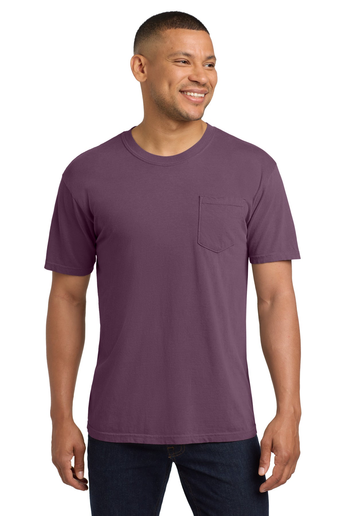 Custom Embroidery or DTF Print - COMFORT COLORS ® Heavyweight Ring Spun Pocket Tee. 6030