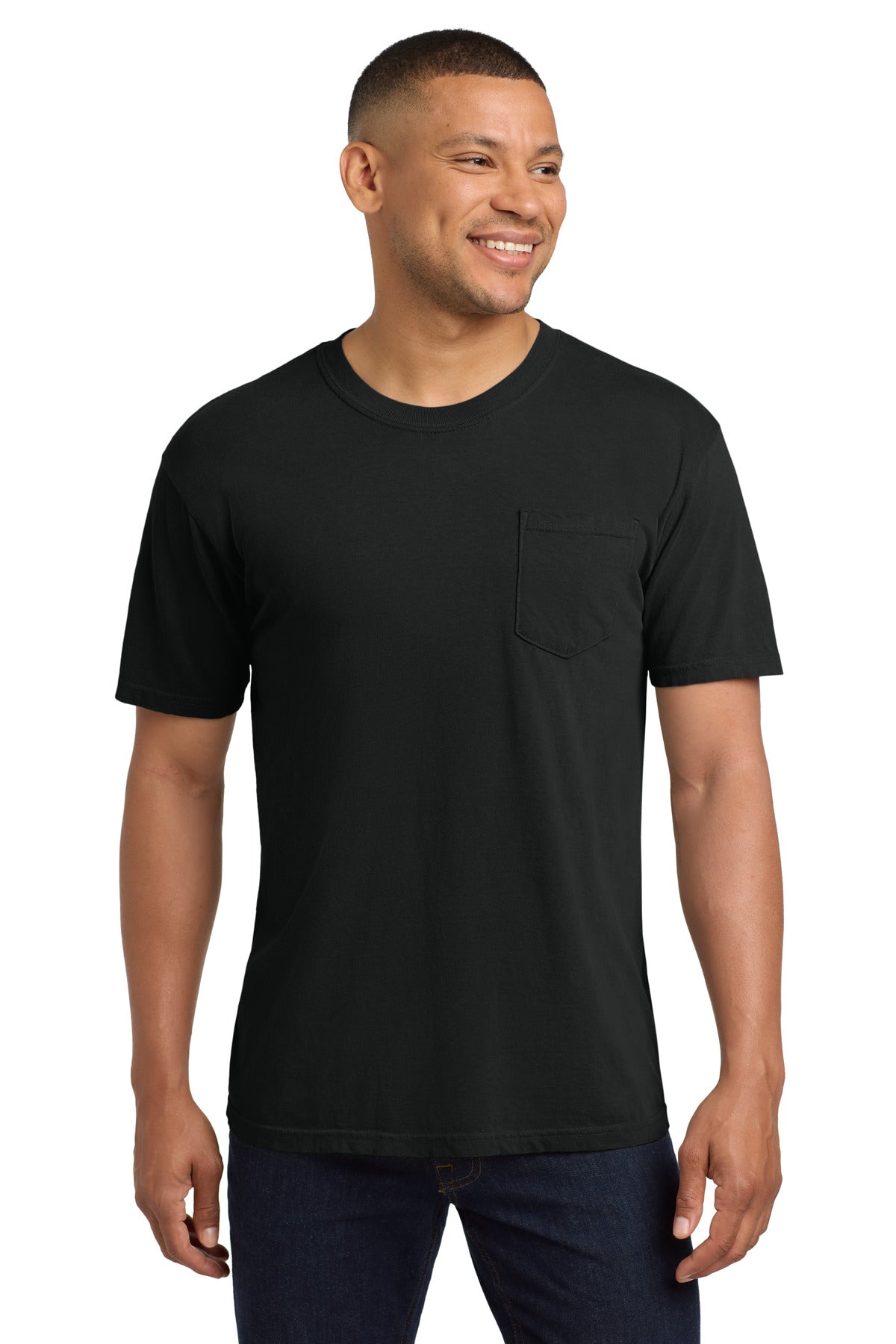 Custom Embroidery or DTF Print - COMFORT COLORS ® Heavyweight Ring Spun Pocket Tee. 6030