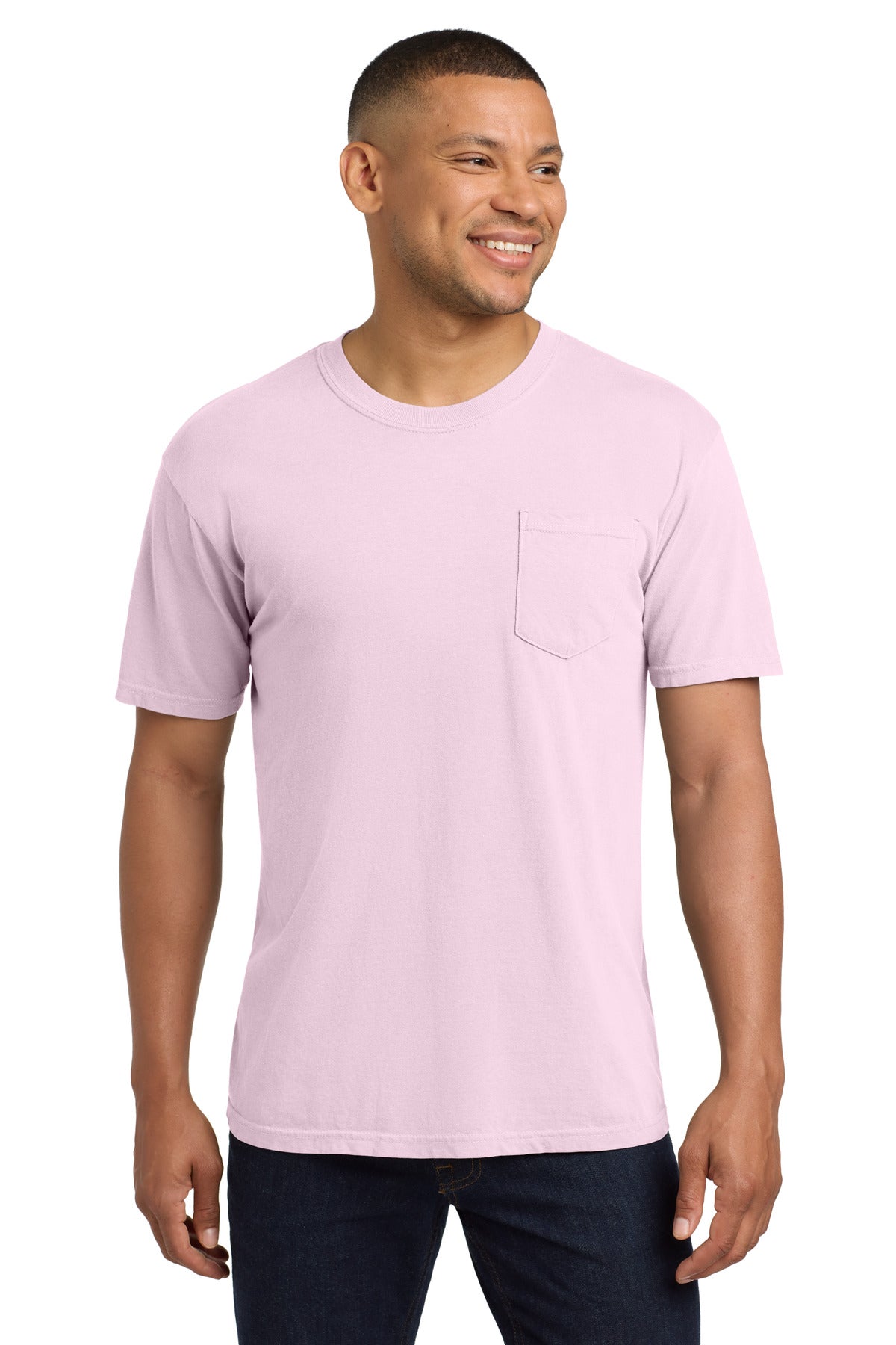 Custom Embroidery or DTF Print - COMFORT COLORS ® Heavyweight Ring Spun Pocket Tee. 6030