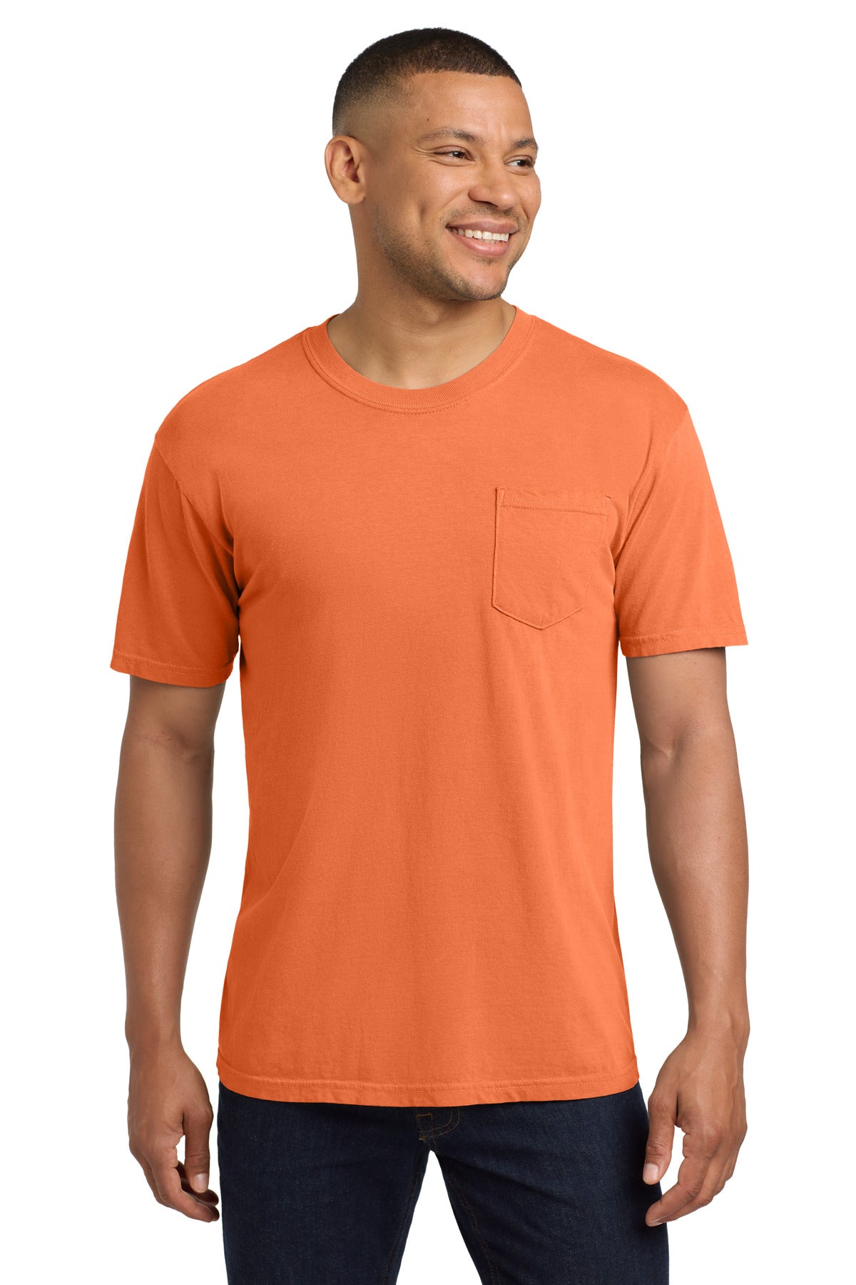 Custom Embroidery or DTF Print - COMFORT COLORS ® Heavyweight Ring Spun Pocket Tee. 6030