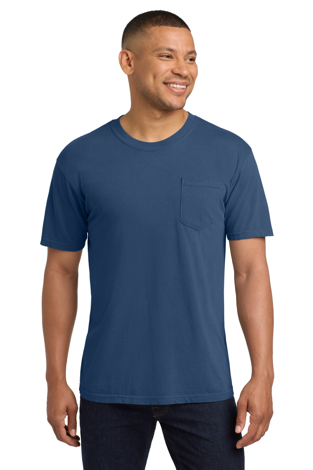 Custom Embroidery or DTF Print - COMFORT COLORS ® Heavyweight Ring Spun Pocket Tee. 6030