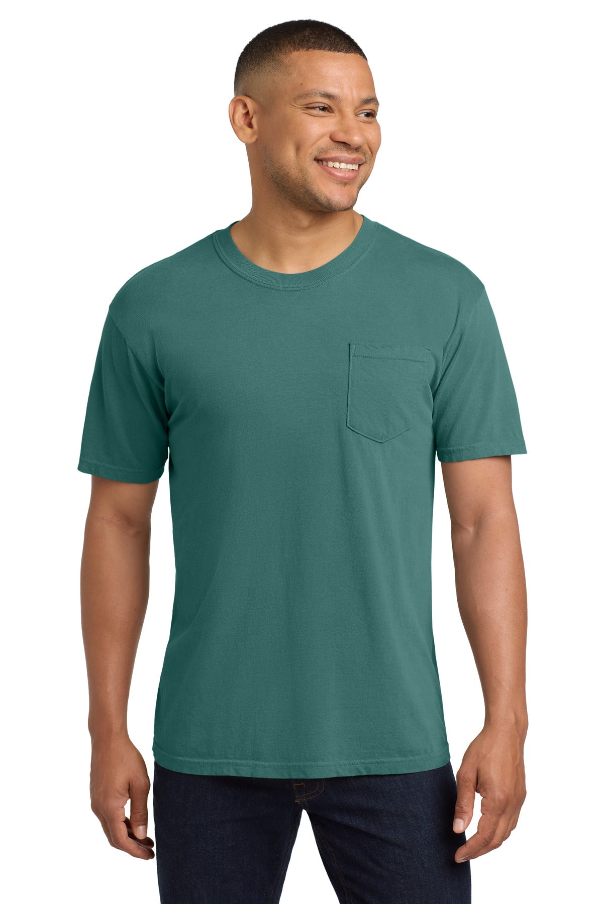 Custom Embroidery or DTF Print - COMFORT COLORS ® Heavyweight Ring Spun Pocket Tee. 6030